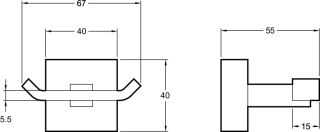 Двойной крючок  Jacob delafon MECANIQUE E77867-CP